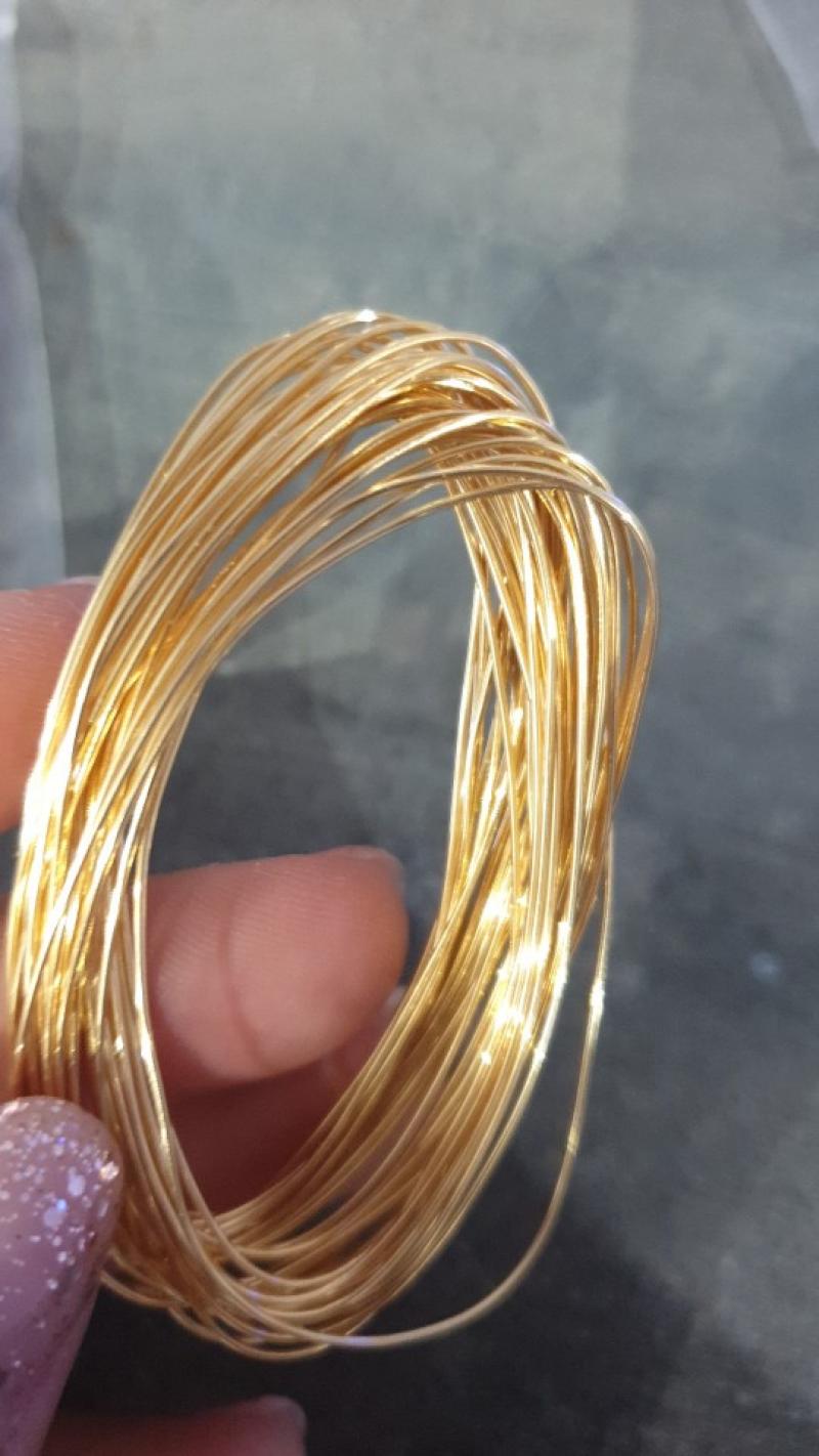 10 meter 0.1mm-1mm dia mjuk mässingstråd guld färg mässing gör form metalltråd smycken tillbehör