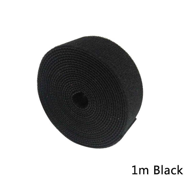 1/3/5m ruller fiskestang bindebånd rem stang bælte fastgørelse krog løkke binde fiskestang stropping velcro udendørs fiske gadget: 1m sorte