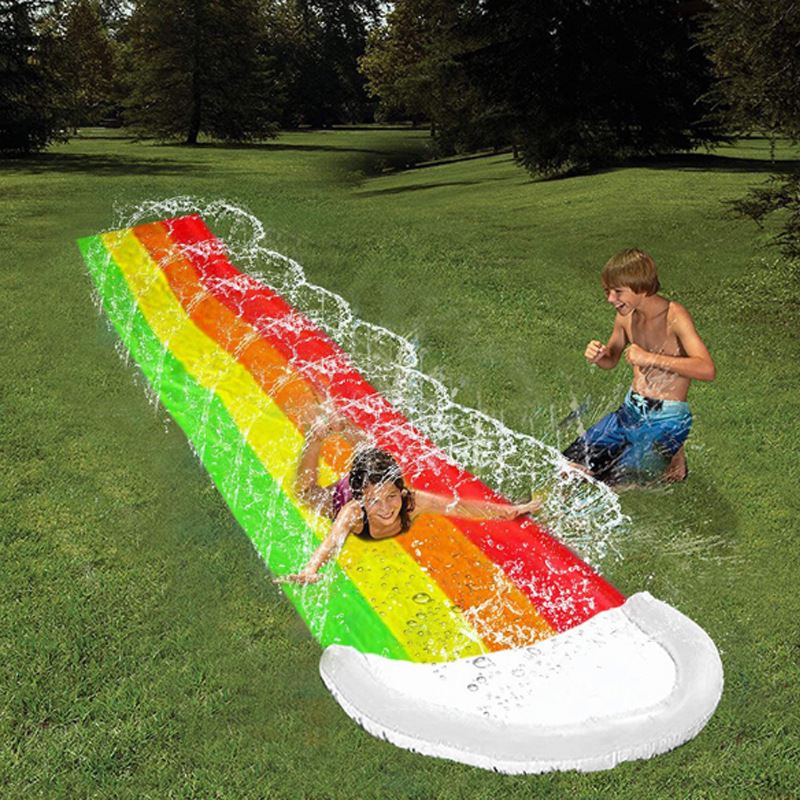 72x480cm Lawn Water Slides Fun Surf Water Slide For Kids Summer PVC Games Center Backyard Outdoor Children Adult Toys