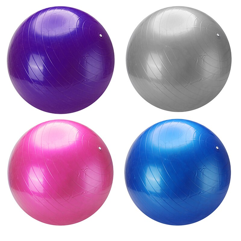 4 Colors Yoga Balls Pilates Fitness Ball Gym Balance Explosion-proof Yoga Balls Fit Ball Exercise Workout Massage Ball with Pump