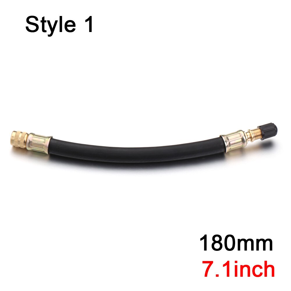 Dysza ze stali nierdzewnej/gumy dla Xiaomi Mijia skuter M365 rozszerzony zawór opony Adapter dysza skuter elektryczny MTB narzędzie rowerowe: Style 1-180mm