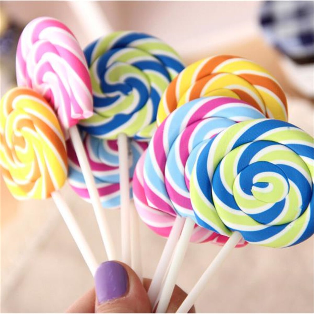 Sød kawaii tegneserie slikkepind viskelæder gummi blyant viskelæder papirvarer skoleartikler skrive tegning korrektionsværktøj