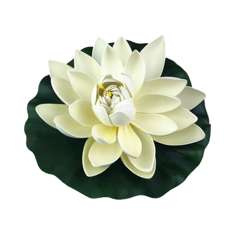 Simulatie van een zwembad, aquarium, bloemendecoratie, waterlelie, buitentuinsculpturen