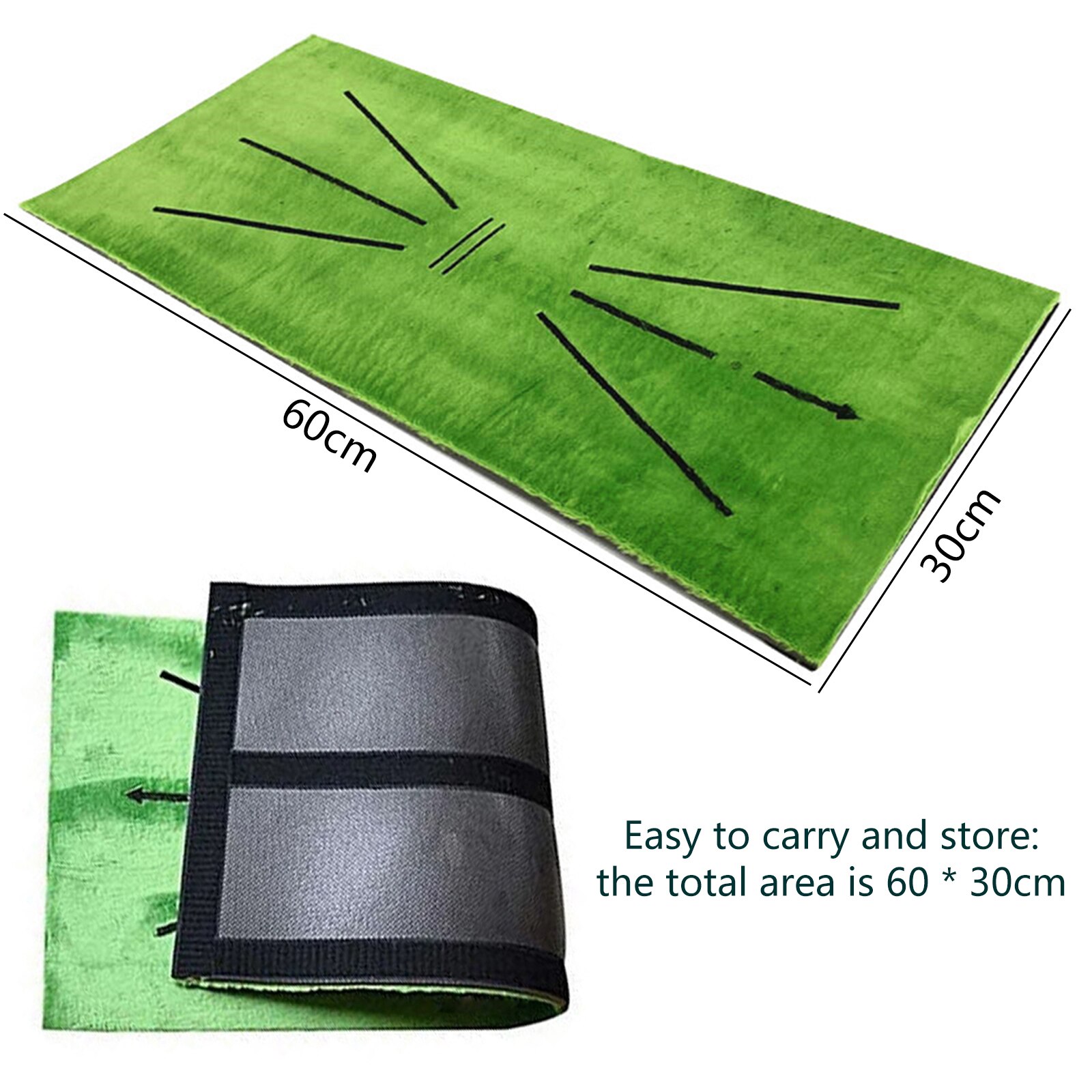 Portable Golf Training Mat Swing Detection Batting Golf Practice Training Aids Turf Rug Mat Home/Office/Outdoor Golf Accessories