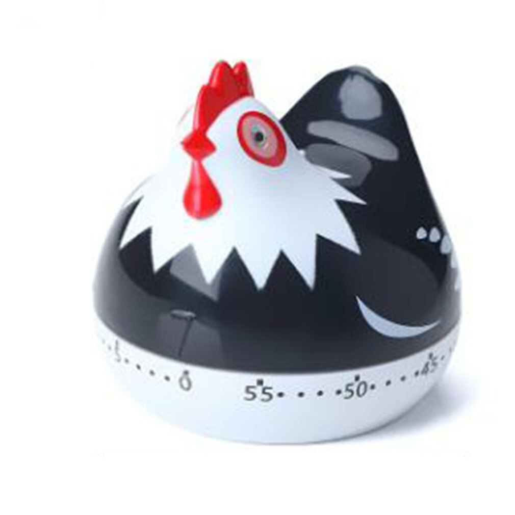 Portable 60 Minute Tomato Kitchen Machine Timer Cooking Countdown Countdown Alarm Clock Egg Cooking Assistant: Black