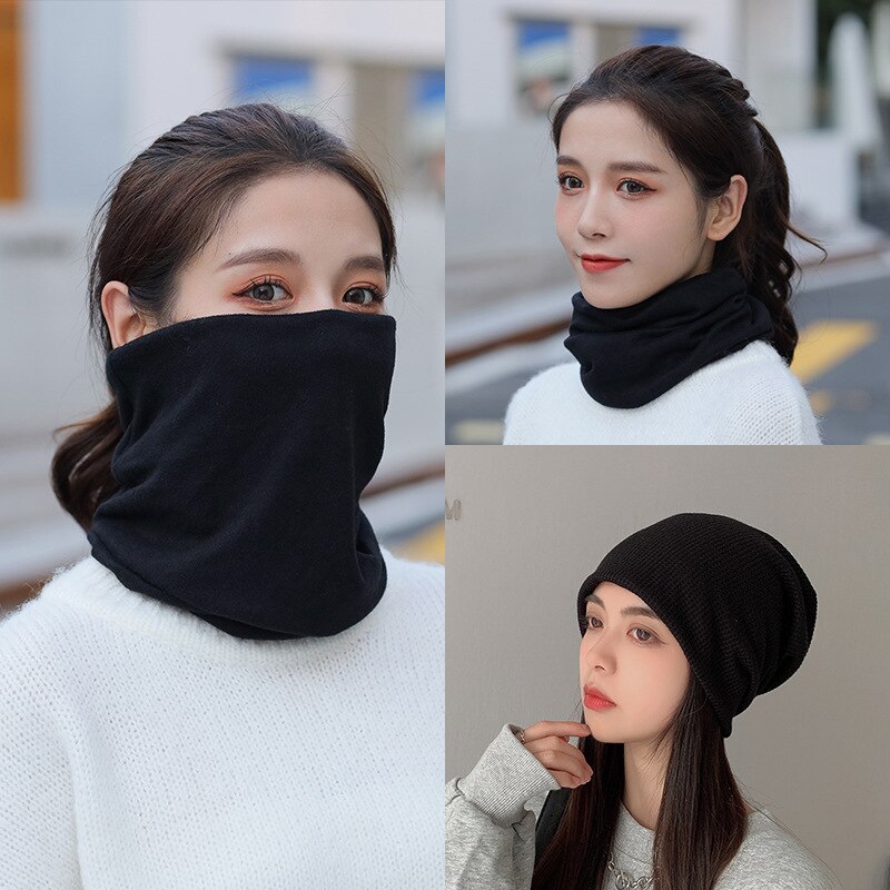 Gorro versátil para esquiar al aire libre, senderismo, pesca, otoño e invierno, bufanda de protección del cuello gruesa y cálida: O