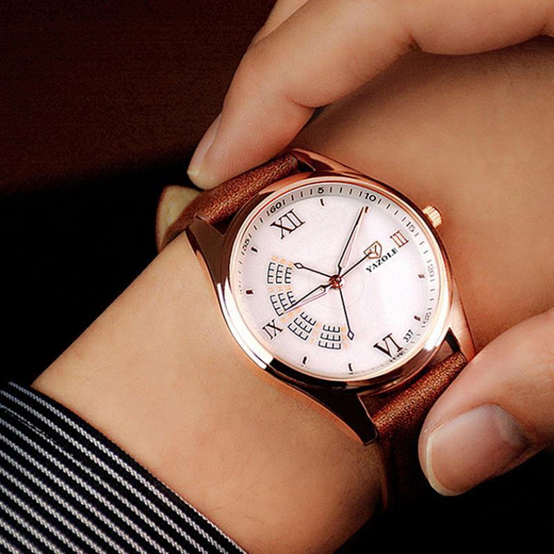 Armbandsur klocka casual läder sport herrklocka toppmärke lyxiga kvarts klockor för män montre homme