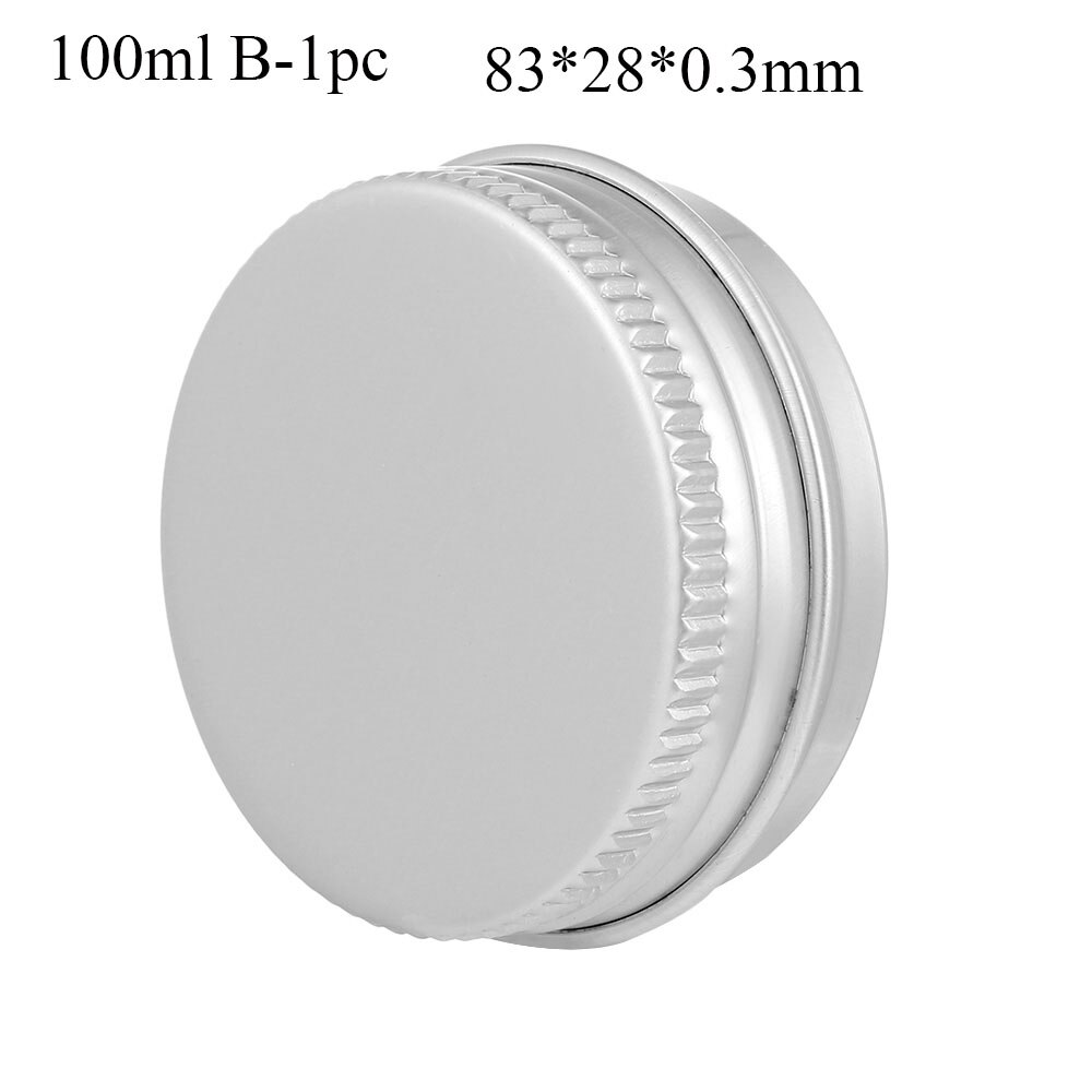Botes de muestra de aceite de maquillaje, caja de cera, botellas de aluminio, latas de embalaje reutilizables, contenedor de lata, bote de cosméticos, tornillo superior,: 100ml B-1pc