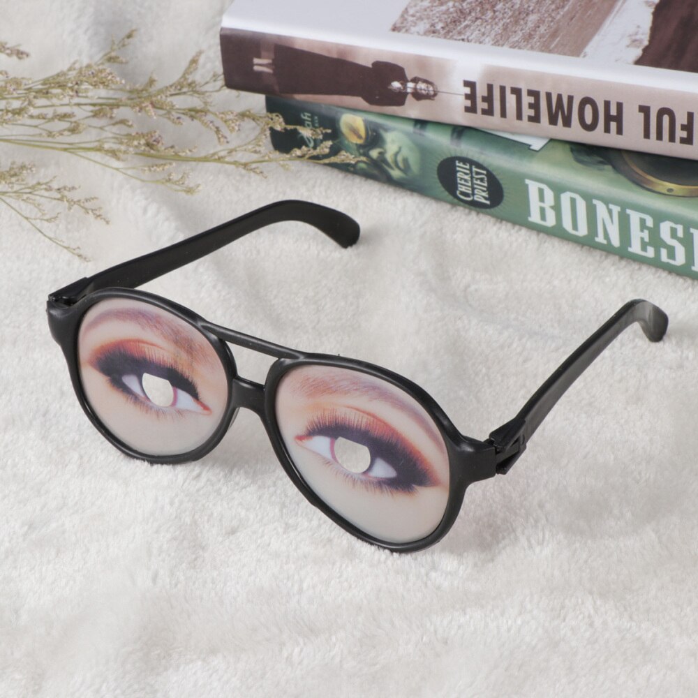 Halloween Trick Male Funny Eyes Glasses Prank Disguise Eyeglass Party Props