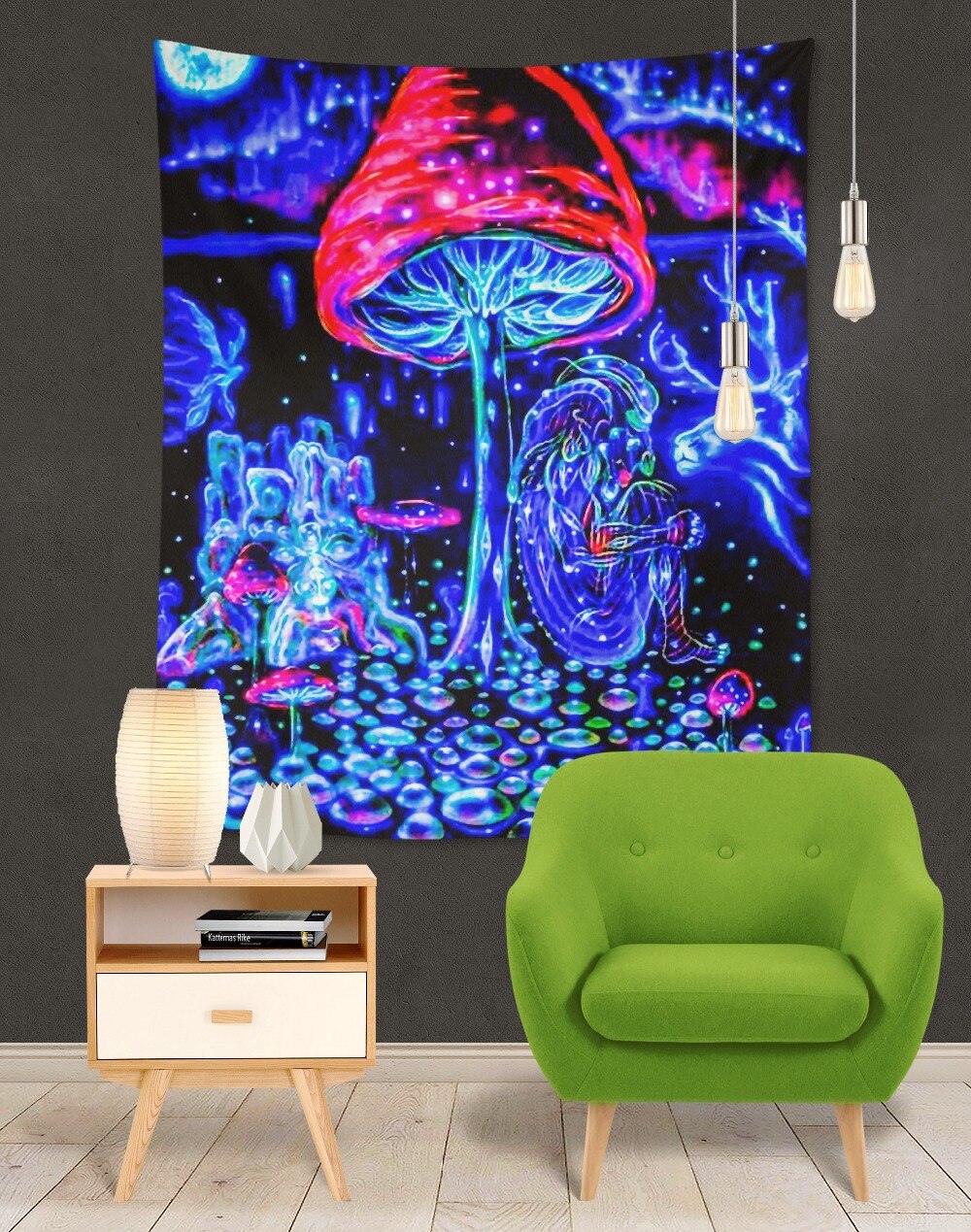 India Mandala Tapestry purple mushroom Wall Hanging Boho Decor Wall Cloth Tapestries Psychedelic Hippie Mandala Wall Carpet: 12