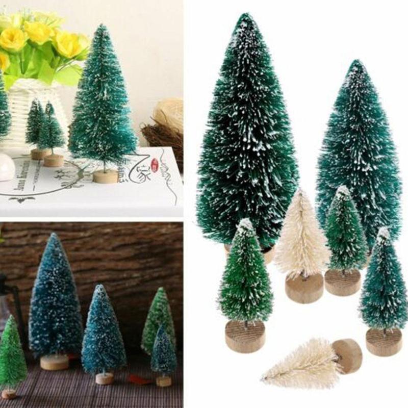 12 Stuks Mini Kerstboom 4.5Cm Kleine Kerstman Kerst Decoraties Voor Huis Vorst Dorp Huis Jaar levert