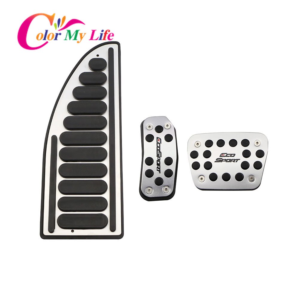 Car Accelerator Gas Brake Pedal Clutch Pedals Covers AT/MT for Ford Ecosport Accessories: AT With Rest
