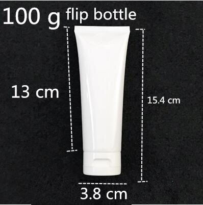 100 pcs Trasporto Libero 50 100 120 150 200 g Bianco Imballaggio di plastica Tubo Bottiglia di Vibrazione Tappo di Gel crema lozione contenitore vuoto di tenuta