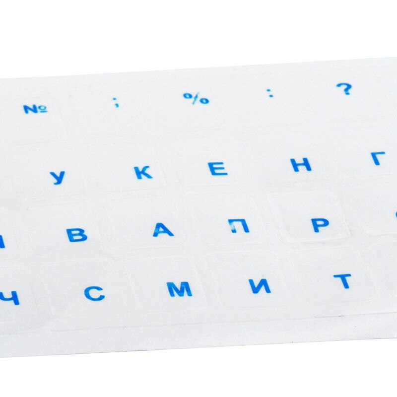 Clear Russian Laptop Transparent Keyboard Sticker Russian Language Keyboard Letter Sticker Film with Light Color Keyboard