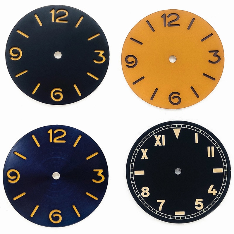 Placa de esfera de reloj, diámetro de 38,9mm para ETA 6498 6497 ST3600, movimiento de esfera, 1 unidad,