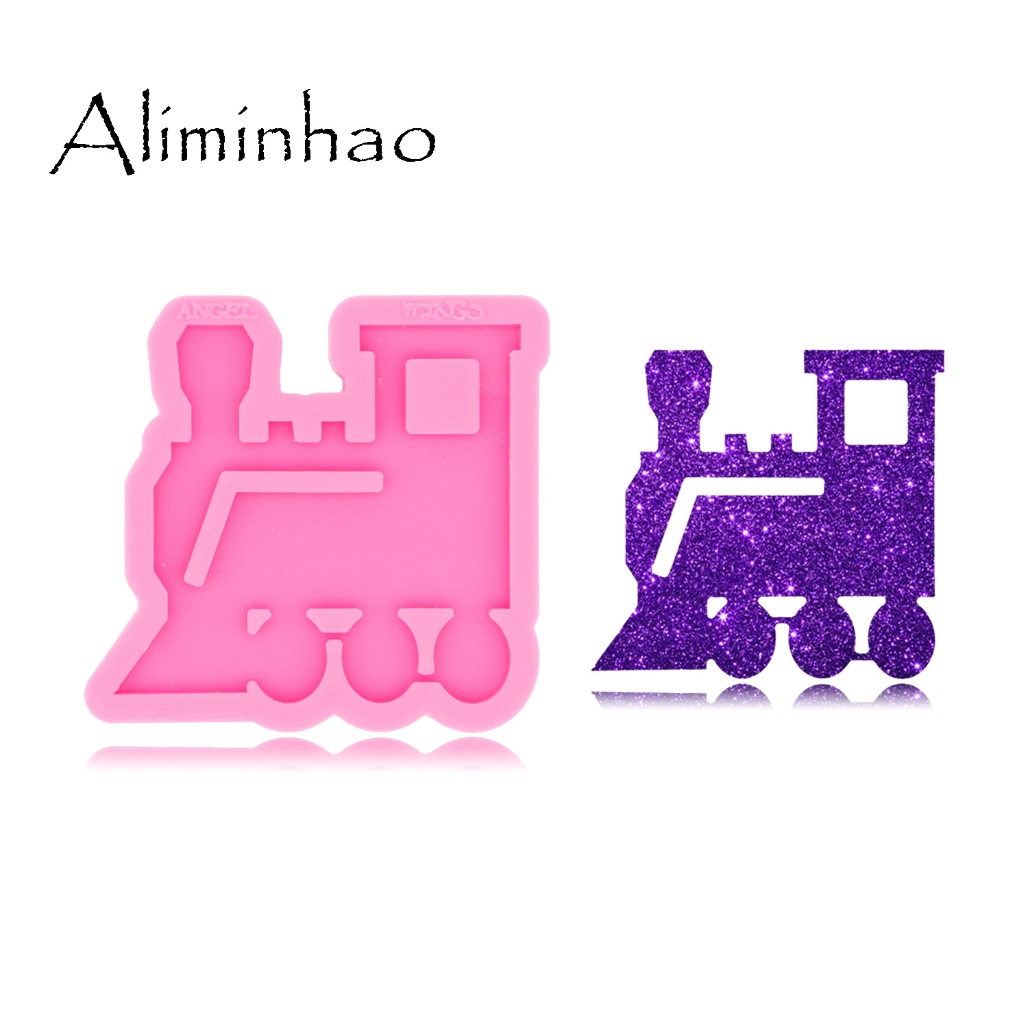 DY0561 brillante tren llavero molde UV resina líquida silicona molde artesanía para DIY collar encantos hacer joyería: Default Title