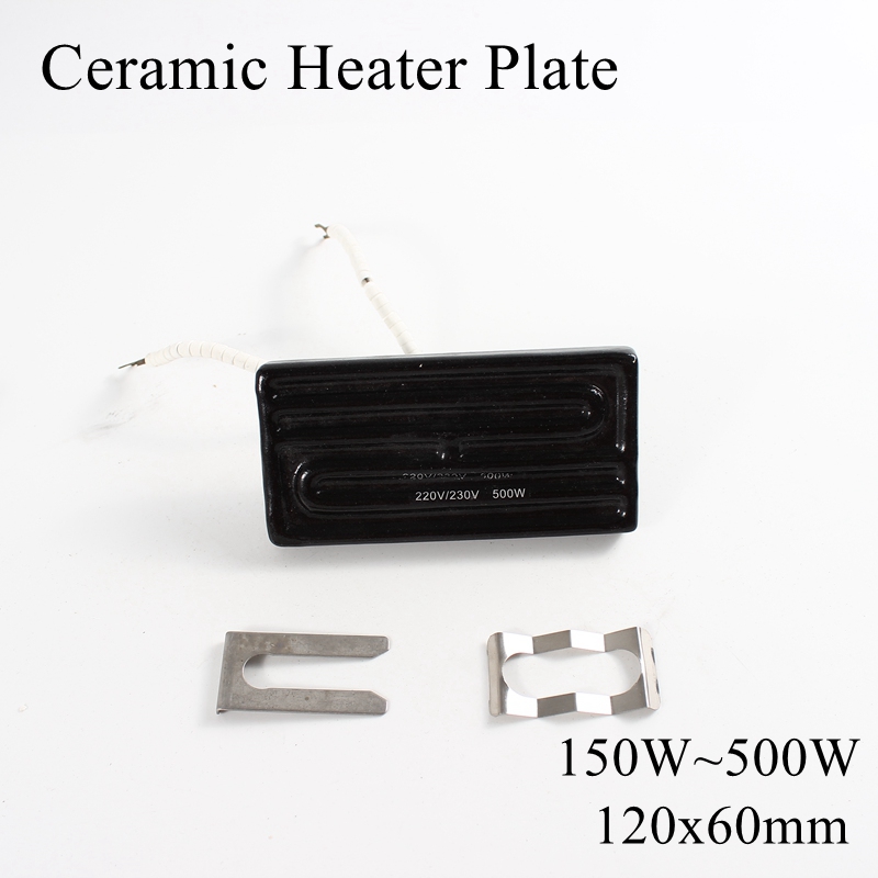 120*60mm 220V 150W 500W Ceramic Heater Plate Board Flat Top Upper Infrared Air Heating For BGA Rework Station Pet Lamp 120x60mm
