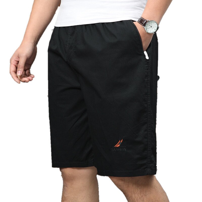 Stor størrelse shorts herre siste sommerglidelås multilomme løs bermuda herre posete bomull elastisk midje capris Plus xxxl 4xl 5xl
