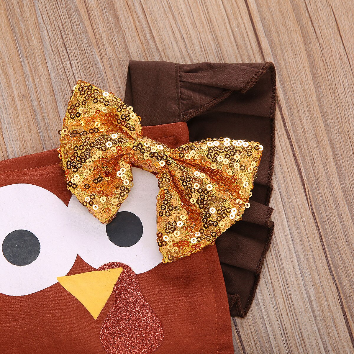 Thanksgiving Infant Baby Girl Turkey Costume Tutu Romper Dress Outfits Clothes 0-24M