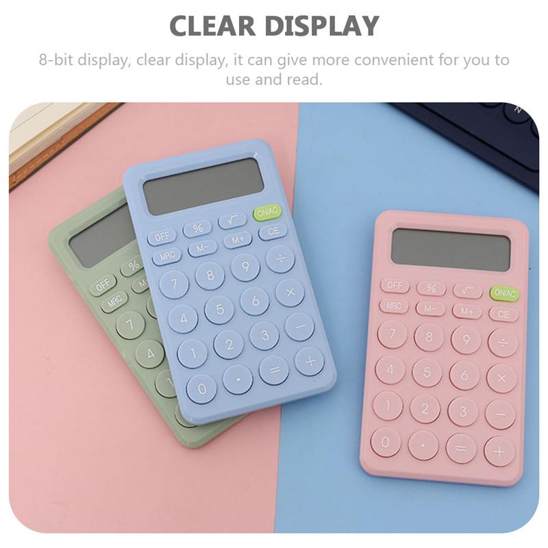 Basic Calculator Portable 8-Digit Calculator for Students Mini Calculator Office Supply