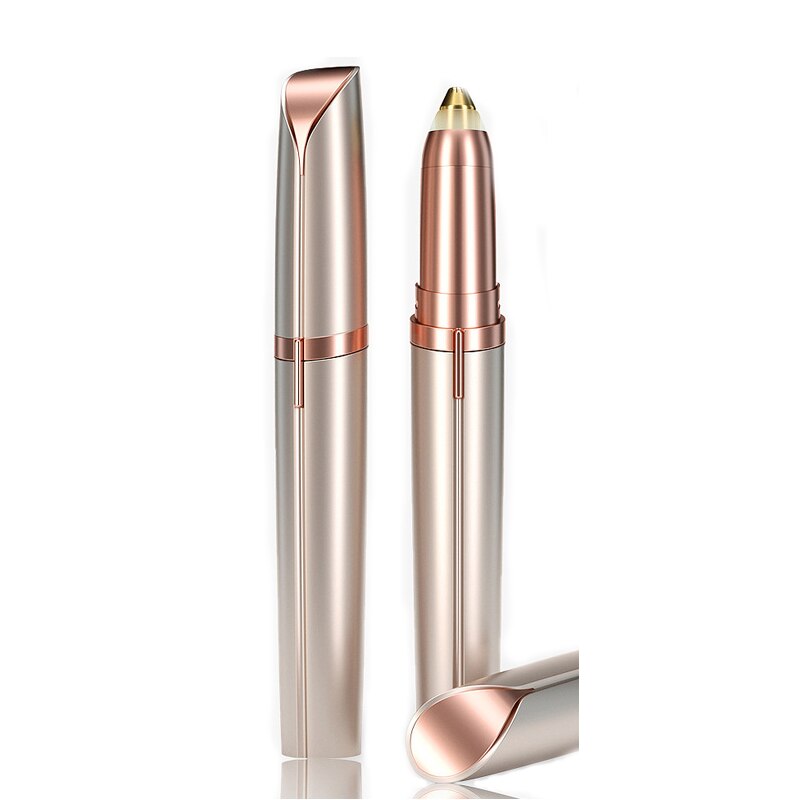 Épilateur à sourcils pour femmes, stylo épilateur à rasoir, rasoir, sans poils: Golden