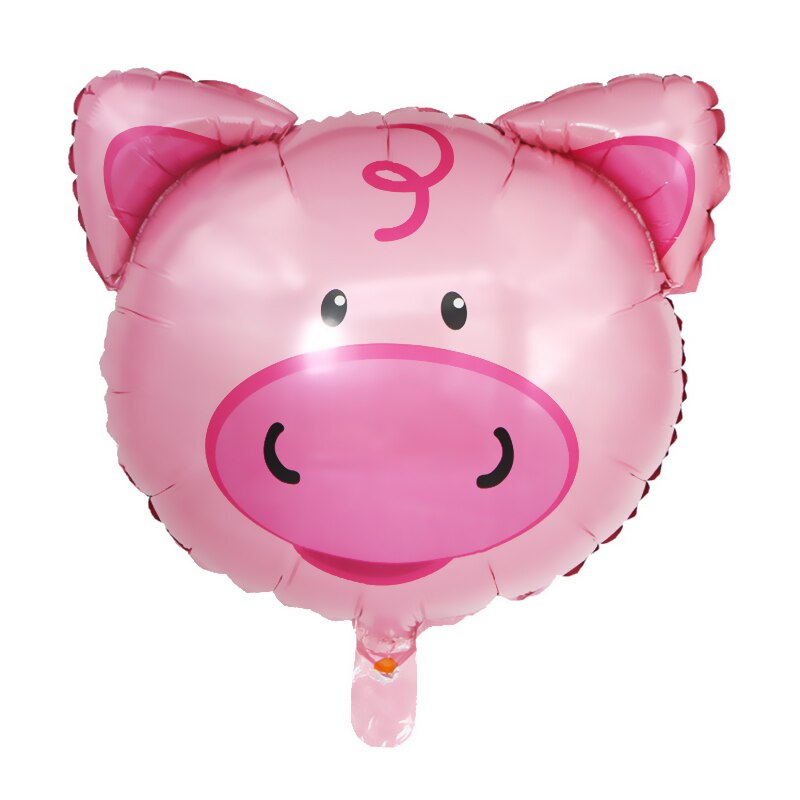 Barnebursdagsfest dekorert dyr tegneserie hode løve ape sjiraff 4d aluminiumsfilm helium ballong dekor scene ballong: 4