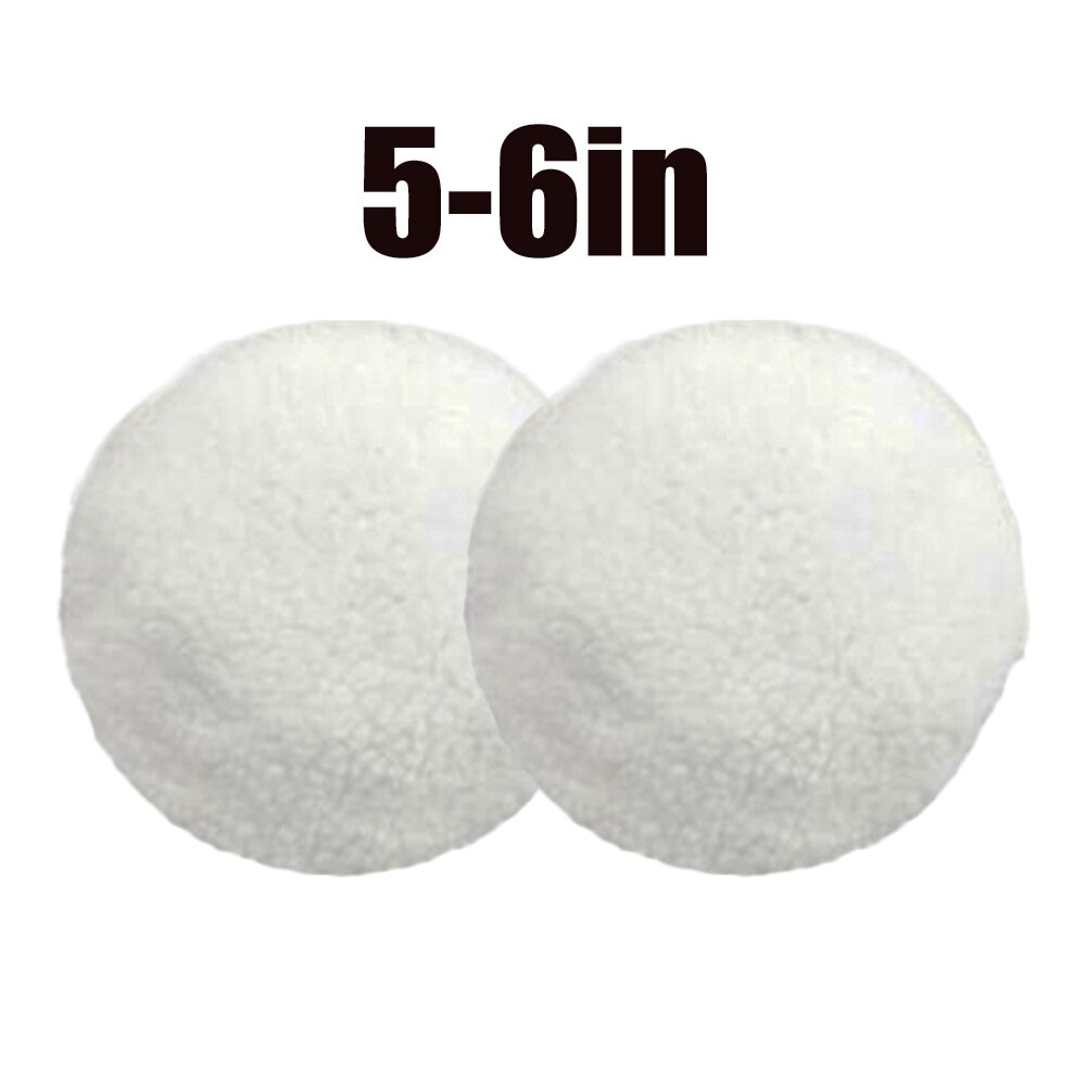 Auto Polishing Pads 2Pcs White Automotive Detailing Replacement Accessories: 5 6inch