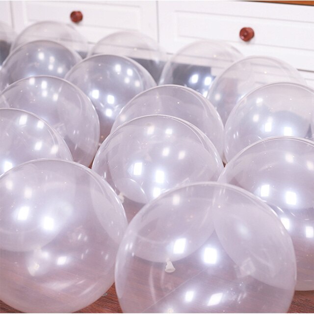 10 stk / lot 12 tommer tykke klare latexballoner gennemsigtige balloner romantisk oppustelig bryllupsfødselsdagsdekoration: Default Title