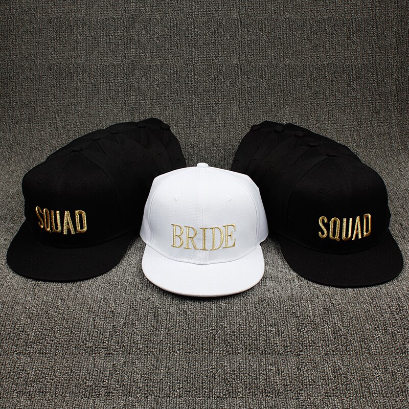 Casquette de Baseball brodée or, couvre-chef de fête de poule,