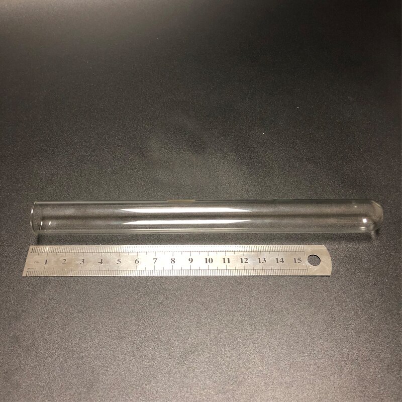 50 st/förpackning 20 x 200mm labbrör med platt botten i glas med korkpropps laboratorieglas
