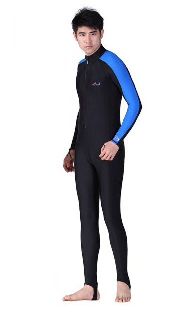 Lycra Scuba 0.5MM Dive Skins for Men or Women Snorkeling Equipment Water Sports Wet Jump Suits Swimwear Wetsuit Rash Guards: Blue For Men / XL