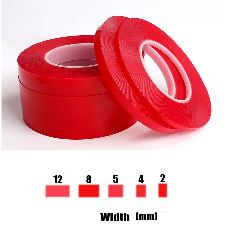 Acrylic Adhesive Clear Double Sided Tape 50 meters length 3mm Width Tapes Wedding Wall Decoration Sticker