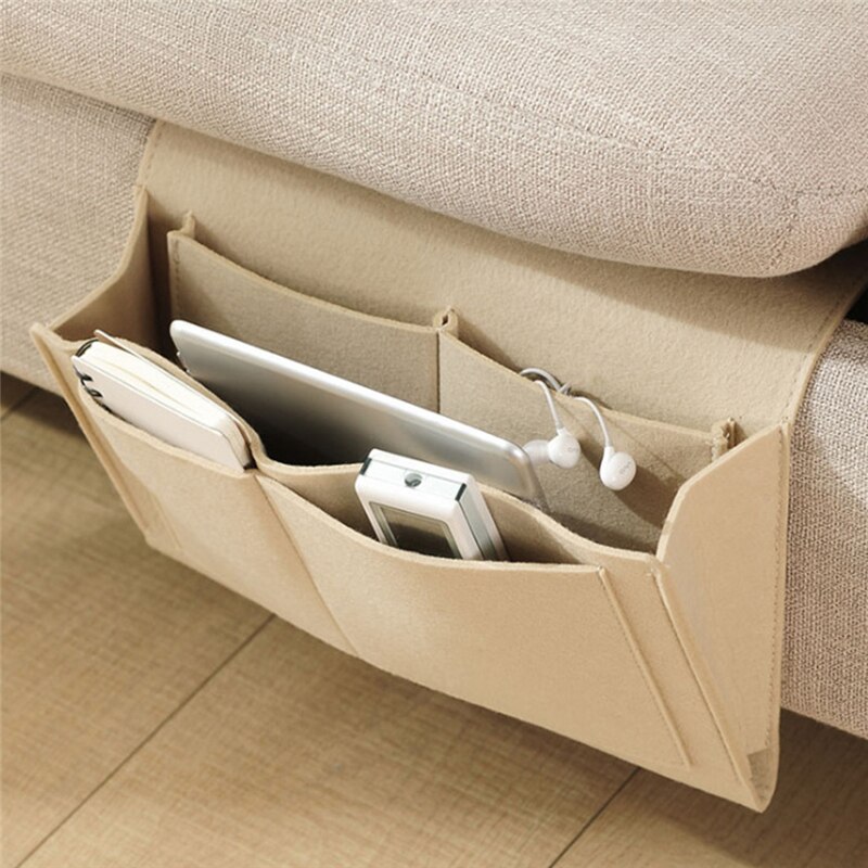 Vilt Nachtkastje Opbergtas Pouch Bed Bureau Bag Bank Voor Tv Afstandsbediening Opknoping Caddy Organizer Bed Houder Zakken: 32X20X10cm A