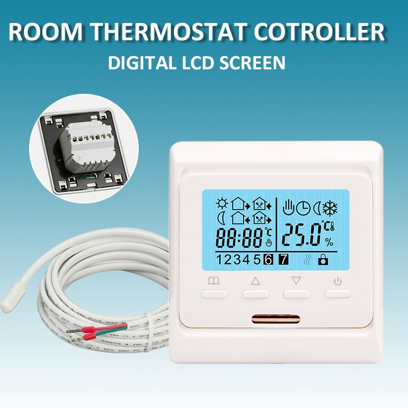 Manual Thermoregulator Temperature Digital LCD Programmable Thermostat Controller Floor Heating Thermostat Room Regulator