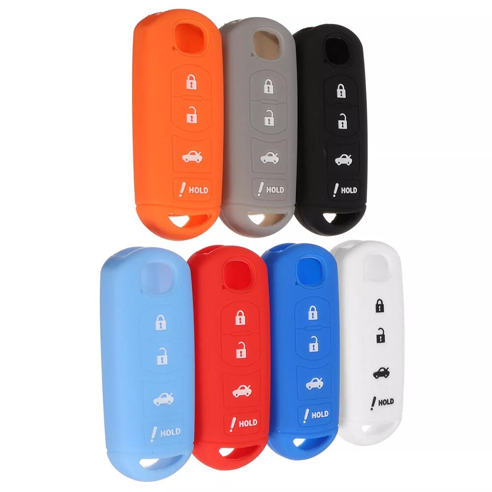 Auto Styling 4 Knop Afstandsbediening Sleutel Cover Siliconen Case Shell Voor Mazda 3 6 MX5 CX-5 CX-7 CX-9