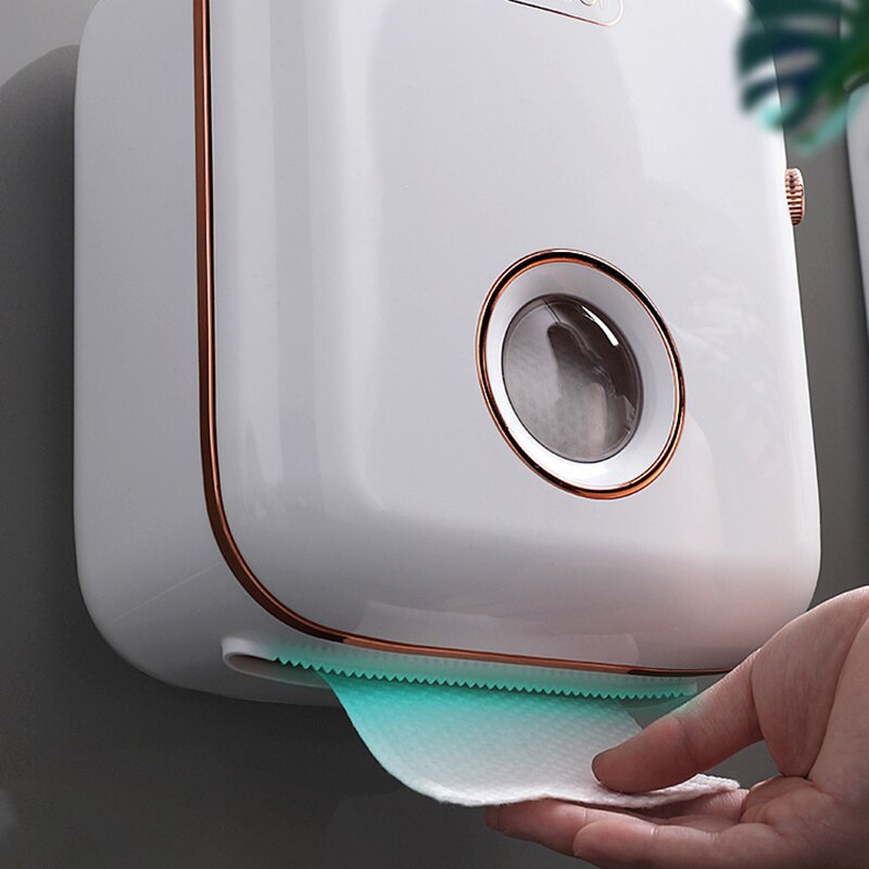 Wall Mounted Toilet Paper Dispenser Waterproof Tissue Box Toilet Paper Holder Storage Box Organizer Wc Bathroom Accessories