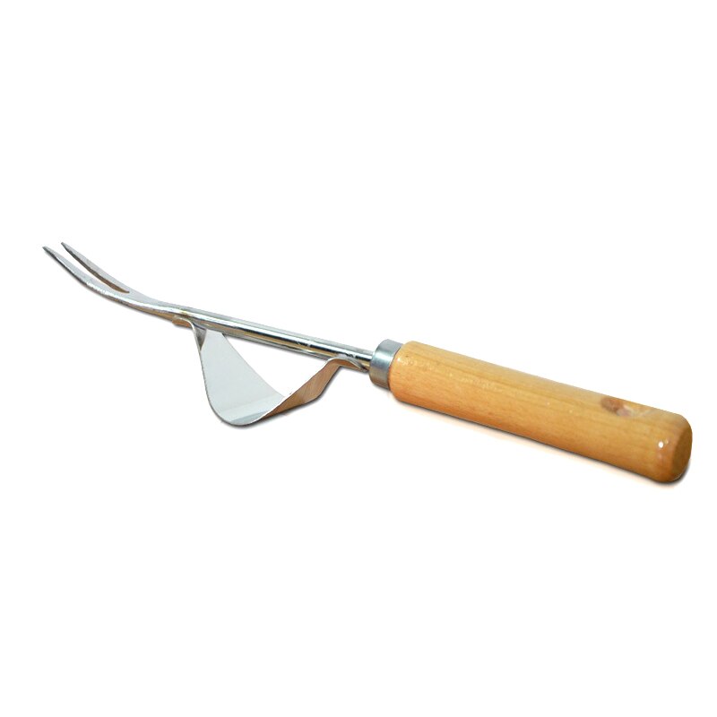 Rvs Hand Wieder Onkruid Graven Puller Gevorkte Hoofd Onkruid Verwijderen Schop Tuinieren Trimmen Gereedschap B1