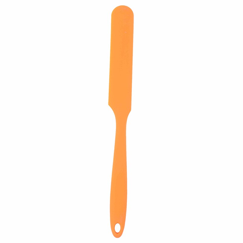 Spatule en Silicone antiadhésive à longue poignée Flexible résistant à la chaleur spatule mince mélangeur de crème à gâteau grattoir pots mélangeur outils de cuisson: YELLOW