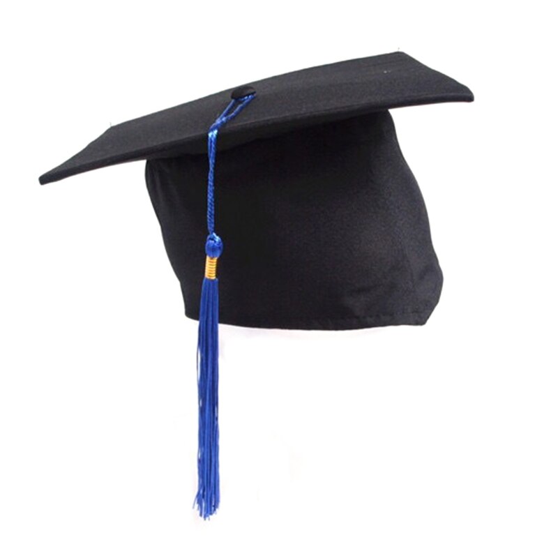 770B Stof Matte Afstuderen Hoed Voor Afgestudeerde Party Gefeliciteerd W/Kwastje Unisex: B
