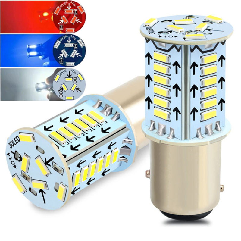 Universal- LED Motorrad Strobe Brems Glühbirnen Auto Schwanz Parkplatz Rückfahr Lichter Auto Brems Lampen Motorrad Rücklicht 1/2Stck