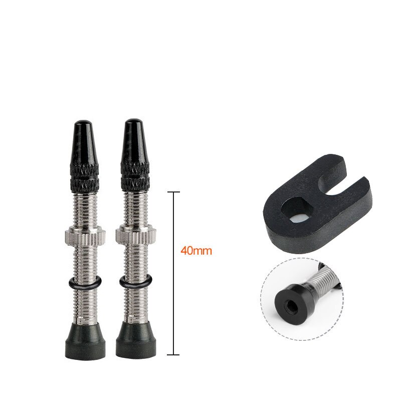 2pcs Bicycle Valve Mountain Road Bike Presta Valve MTB Cycling Accessories Brass Core Alloy Valve 40/60mm for Tubeless Tire