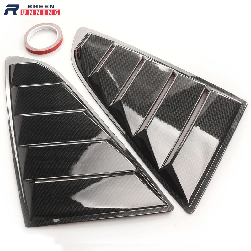 Rear Quarter Window Louvers Scoops Spoiler Car Tunning Panel Side Air Vent Cover for Ford Mustang