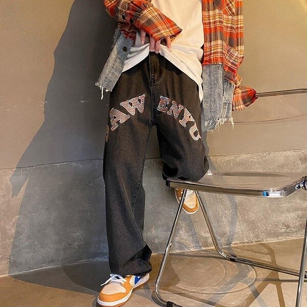 Zwart Nieuwe Jeans Cargo Denim Baggy Broek Mannen Hiphop Japanse Streetwear Vintage Y2k Koreaanse Stijl Rechte Wijde Pijpen Broek Mannelijke kopen vanaf een prijs van 21 Zwart Nieuwe Jeans Cargo Denim Baggy Broek Mannen Hiphop Japanse Streetwear Vintage Y2k Koreaanse Stijl Rechte Wijde Pijpen Broek Mannelijke kopen vanaf een prijs van 21