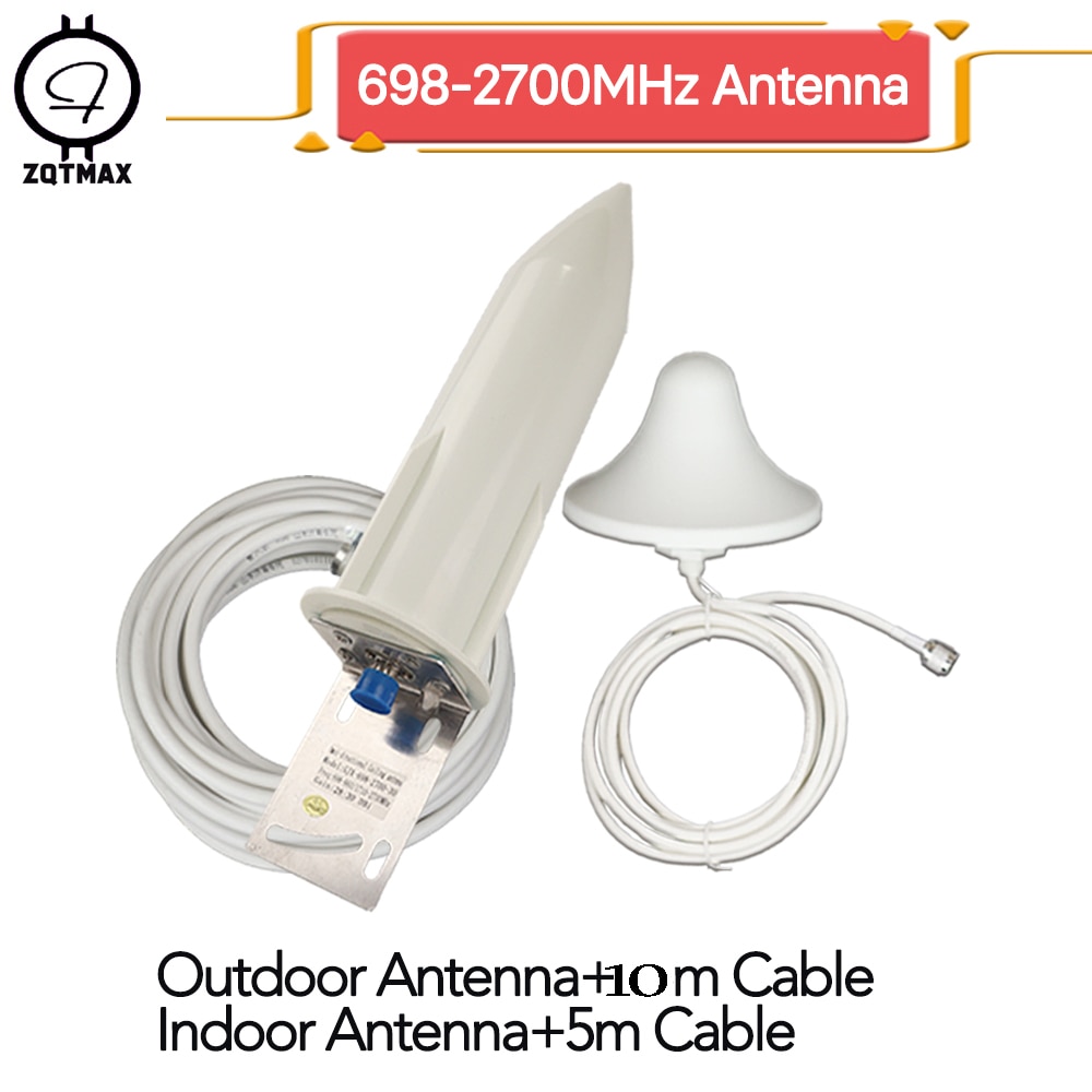 ZQTMAX 30dBi Omni antenna for 2G 3G 4G cellular repeater GSM UMTS LTE Mobile Signal Booster internet amplifier+cable