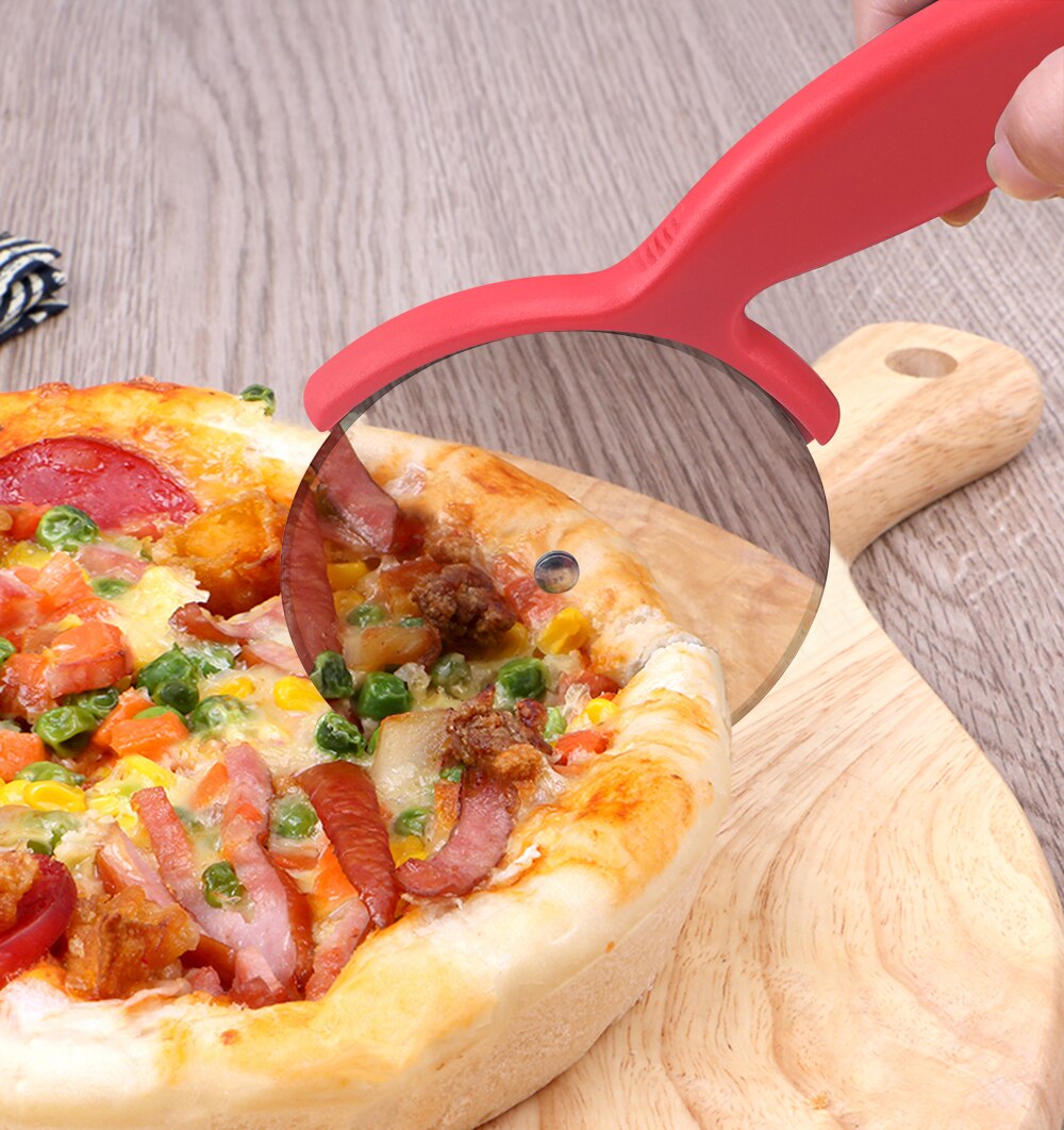 Pizza Cutter Wheel Stainless Steel Slicer Sharp funny Classic Cutters Kitchen Gadget with Finger Guard Protects