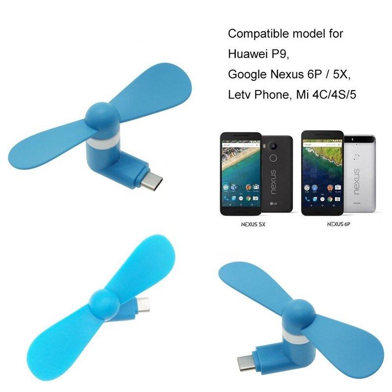 FFFAS Type-c Leuke Flexibele Mini Cool Hand Fans voor Xiaomi 4c 5 5s 6 Huawei P9 P10 zachte Type C Jack Interface Mobiele Telefoon Ventilator