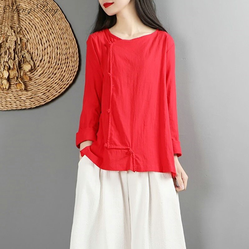 Traditionele chinese kleding voor dames, tops en blouses, shirt, oosterse vrouwelijke cheongsam, top, chinese kleding  v1471: 3