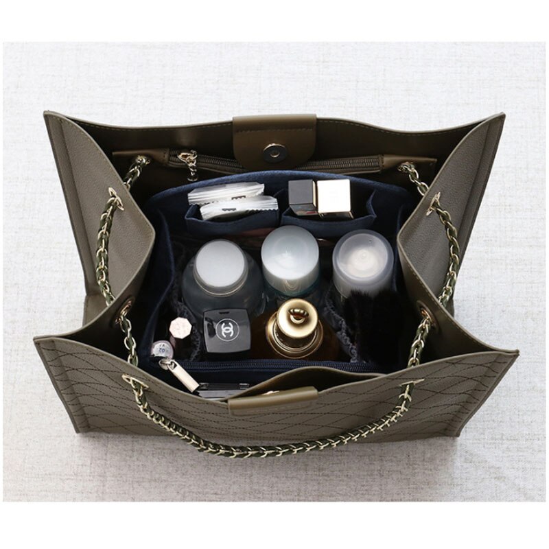 Organizer voor cosmetische tasjes voor dames, geschikt voor reistassen, insteekvakken, opbergvakken, afwerking van handtas.