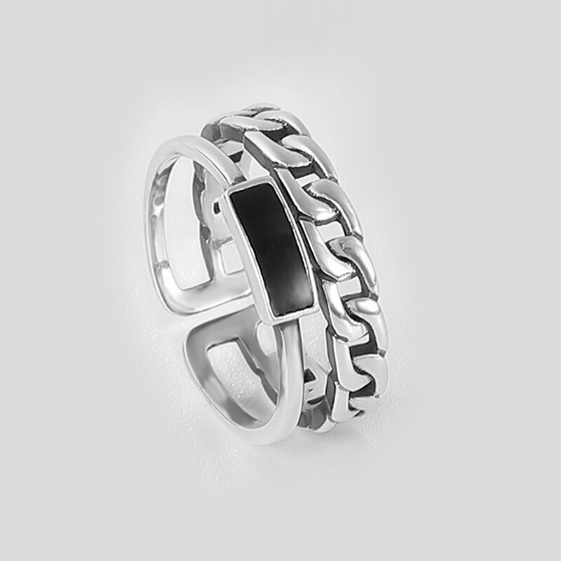 Persoonlijkheid Bohemian Vintage Zwarte Kettingen Ringen Voor Vrouwen Mannen Vintage Ringen Gothic Sieraden Valentines