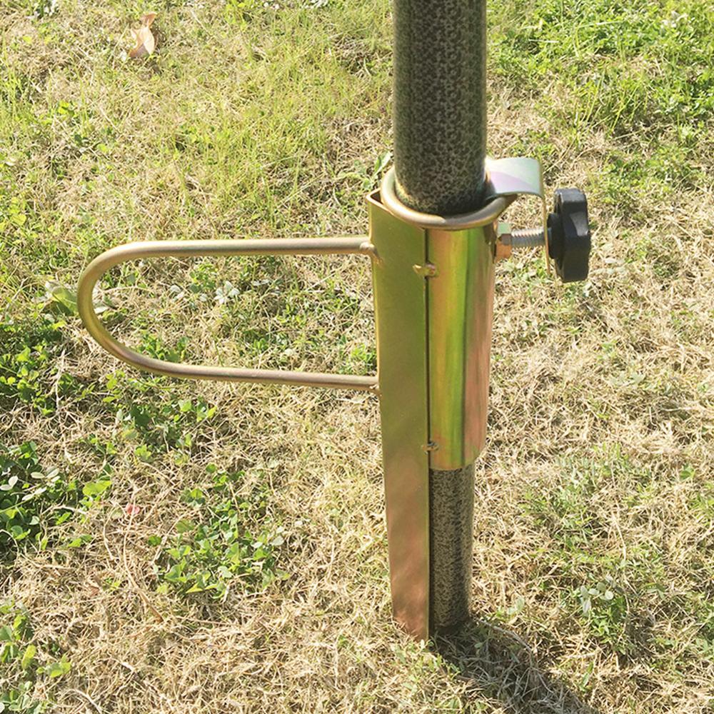 Soporte ajustable para sombrilla de playa, paraguas de pesca con punta, soporte de anclaje para tierra, paraguas de acero inoxidable para exteriores
